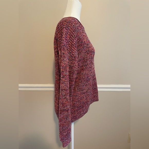 NWT GAP Pink Knit Sweater Cotton Long Sleeve Winter Cozy Top Women's Size Small - Picture 3 of 7